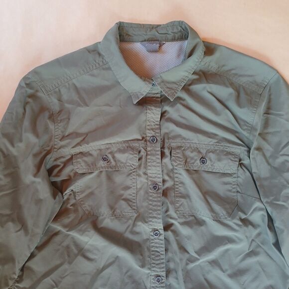 Eddie Bauer Womens Mountain Ripstop Vented Button Down Shirt Green Size M - Picture 4 of 9